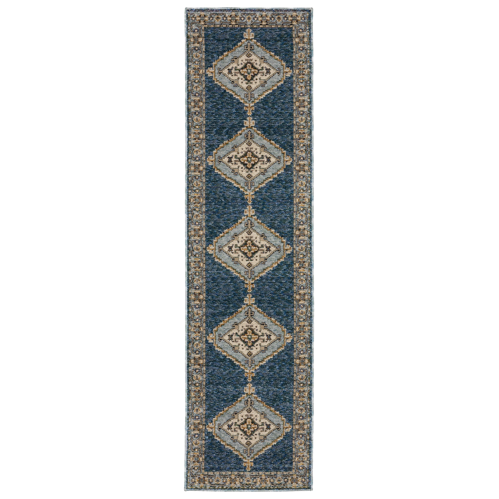 Andorra 2430A Blue Medallion Rug