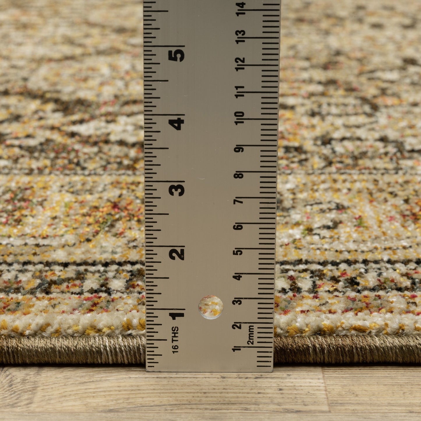 Andorra Oriental Brown/ Gold Cut Pile Rug