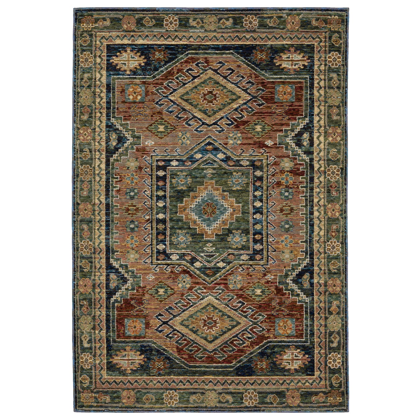 Andorra 2442A Blue Southwest/Lodge Rug