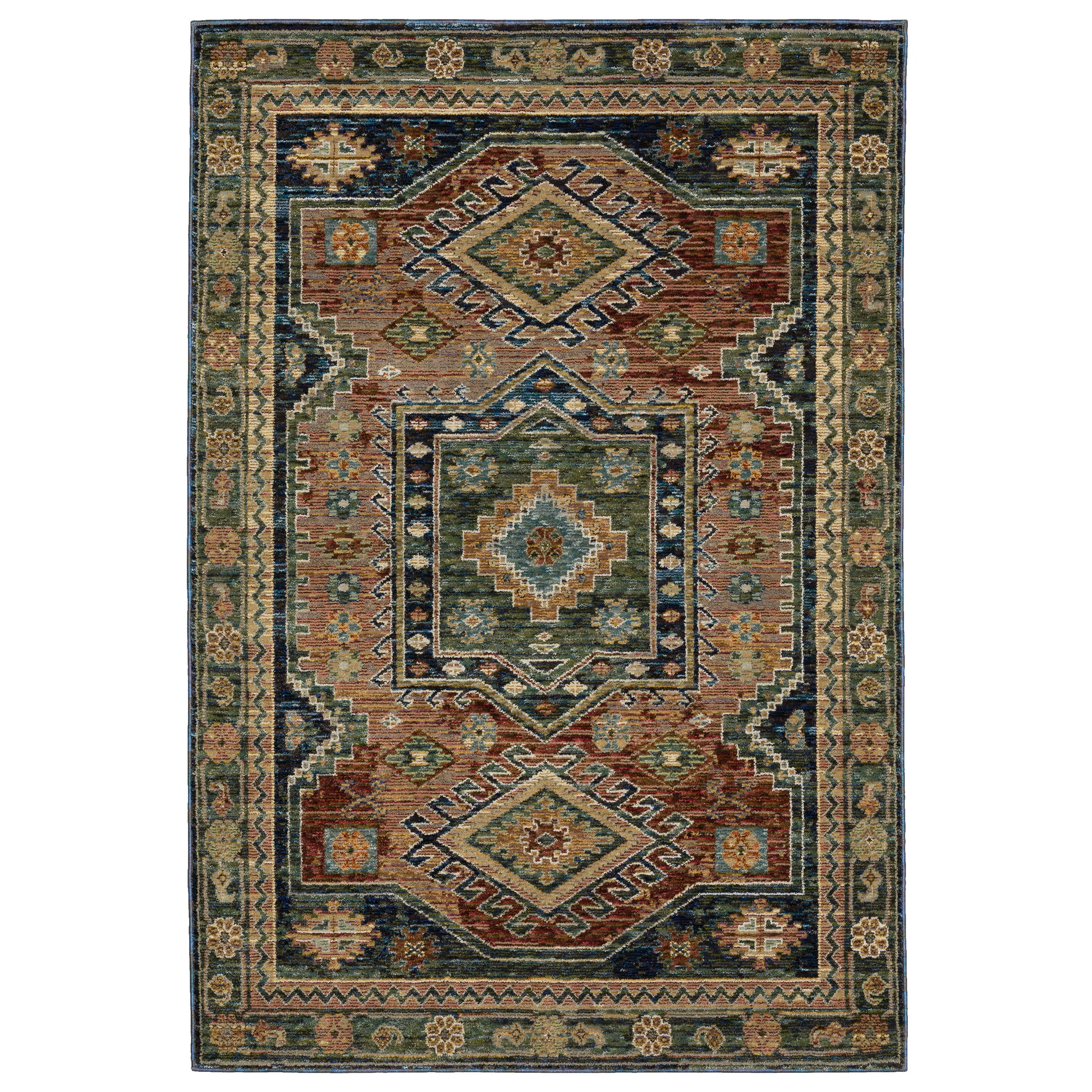 Andorra 2442A Blue Southwest/Lodge Rug