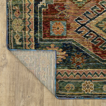 Andorra Southwest/Lodge Blue/ Multi Medallion Cut Pile Rug