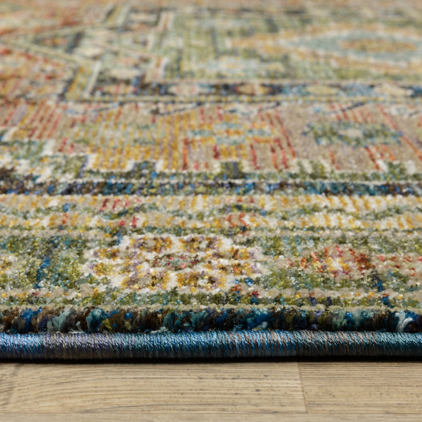 Andorra Southwest/Lodge Blue/ Multi Medallion Cut Pile Rug