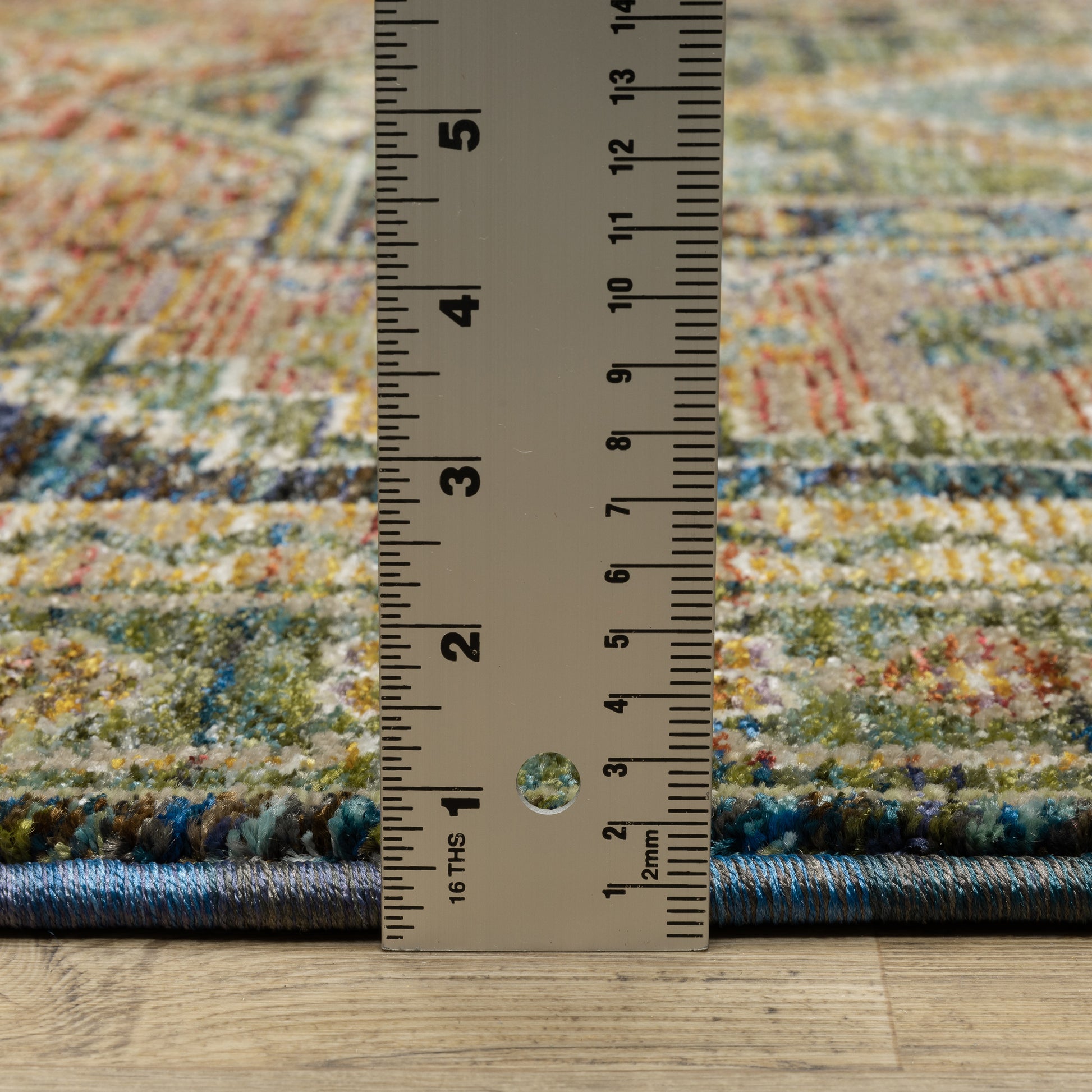 Andorra Southwest/Lodge Blue/ Multi Medallion Cut Pile Rug