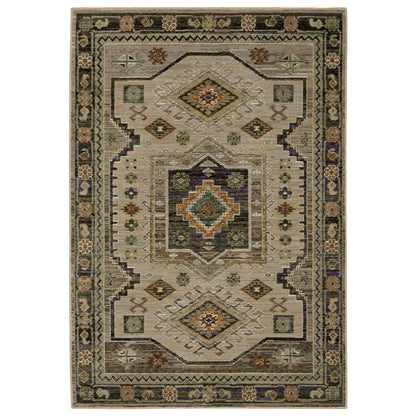 Andorra 2442D Green Southwest/Lodge Rug