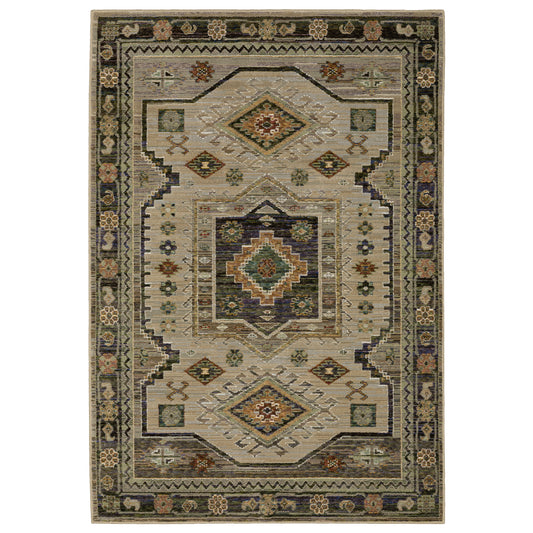 Andorra 2442D Green Southwest/Lodge Rug