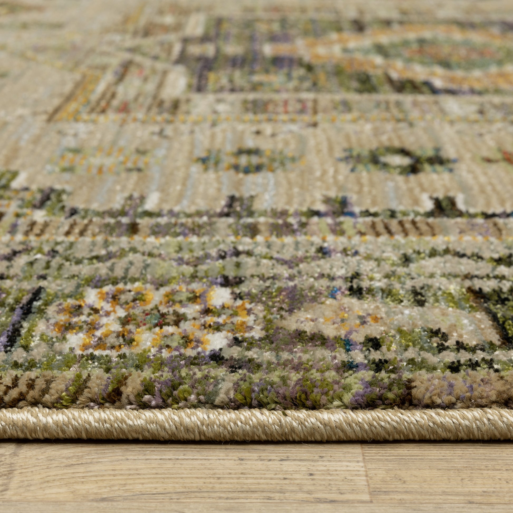 Andorra Southwest/Lodge Green/ Multi Medallion Cut Pile Rug