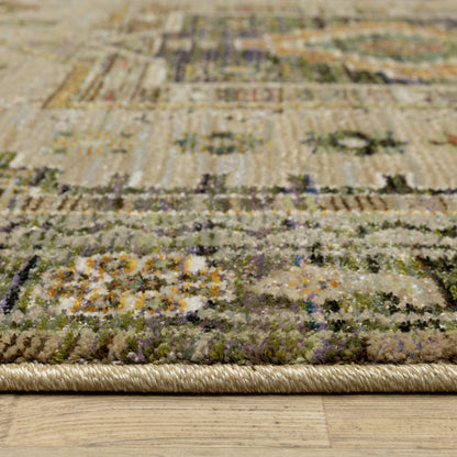 Andorra Southwest/Lodge Green/ Multi Medallion Cut Pile Rug