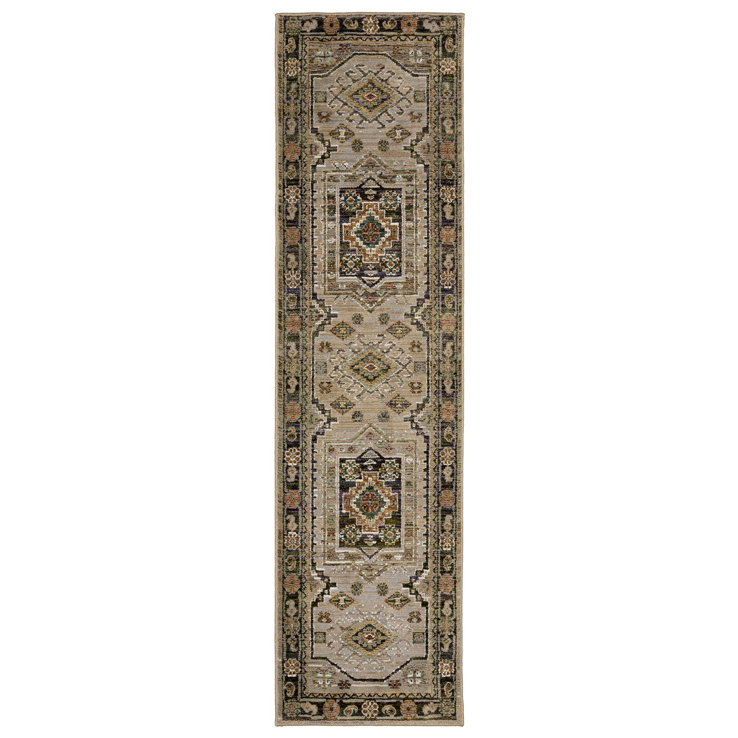 Andorra 2442D Green Southwest/Lodge Rug