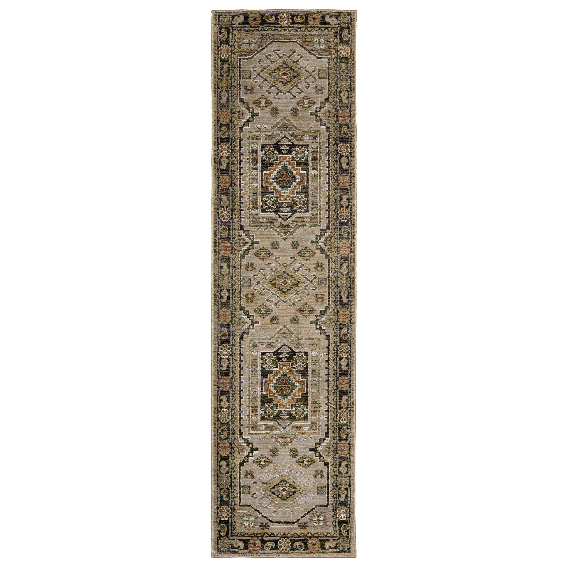 Andorra 2442D Green Southwest/Lodge Rug
