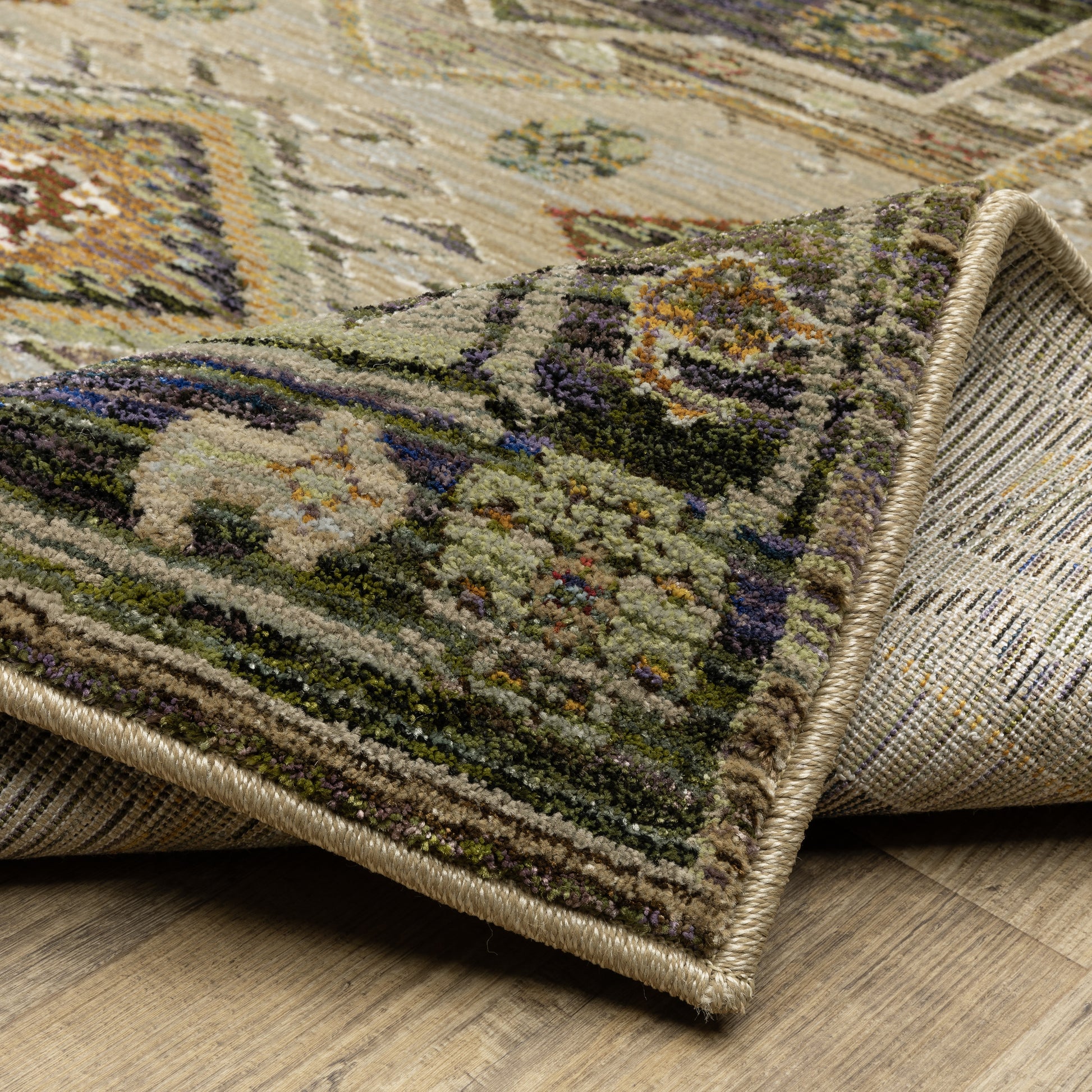 Andorra Southwest/Lodge Green/ Multi Medallion Cut Pile Rug