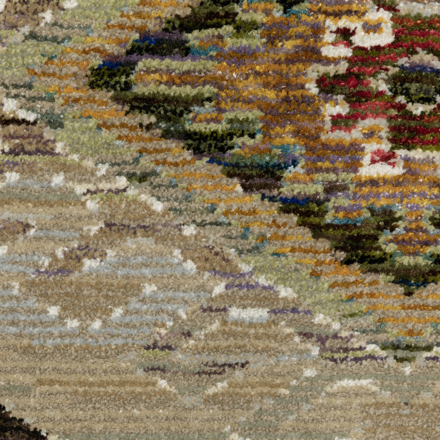 Andorra Southwest/Lodge Green/ Multi Medallion Cut Pile Rug