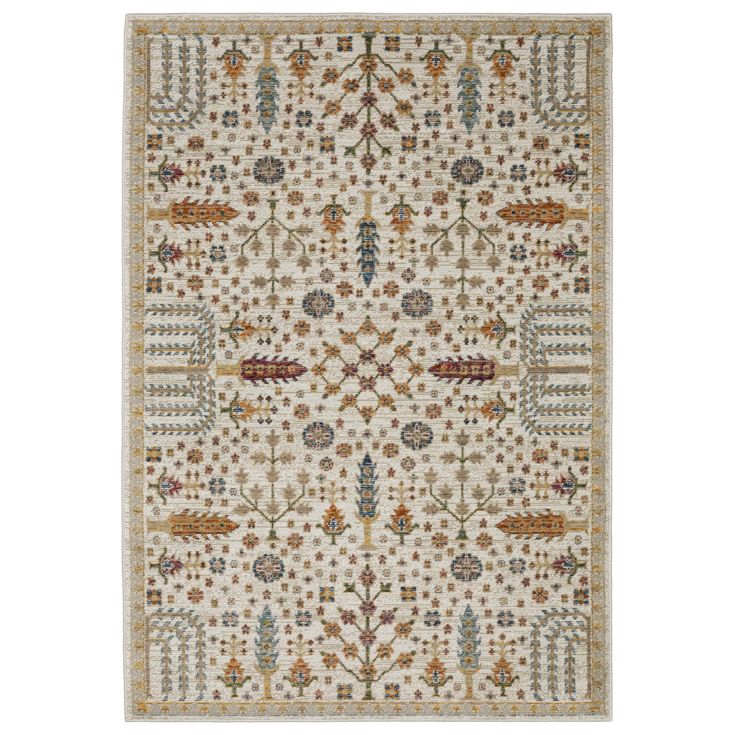 Andorra 2449B Ivory Botanical Rug