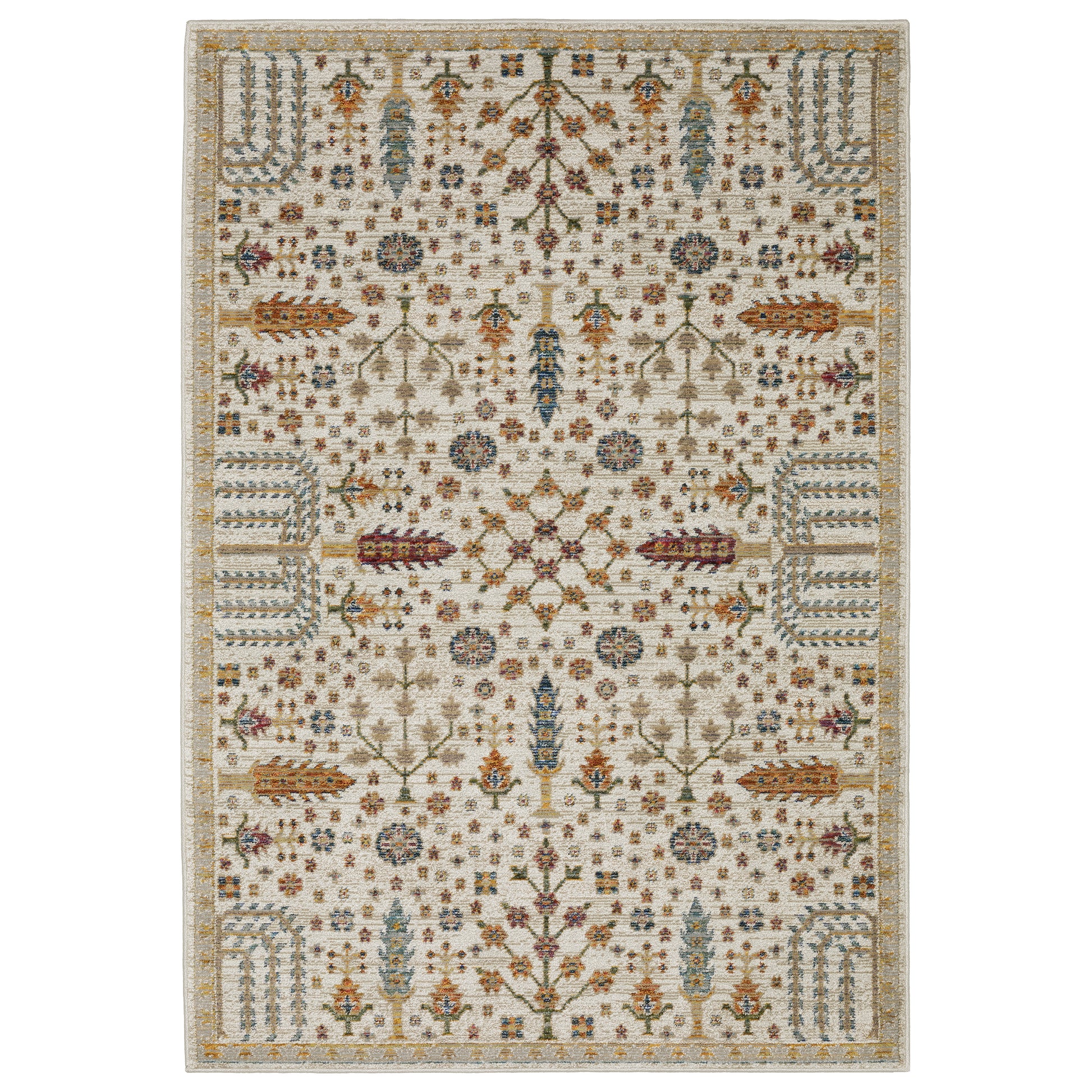 Andorra 2449B Ivory Botanical Rug