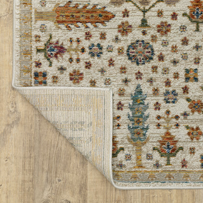 Andorra Botanical Ivory/ Multi Floral Cut Pile Rug