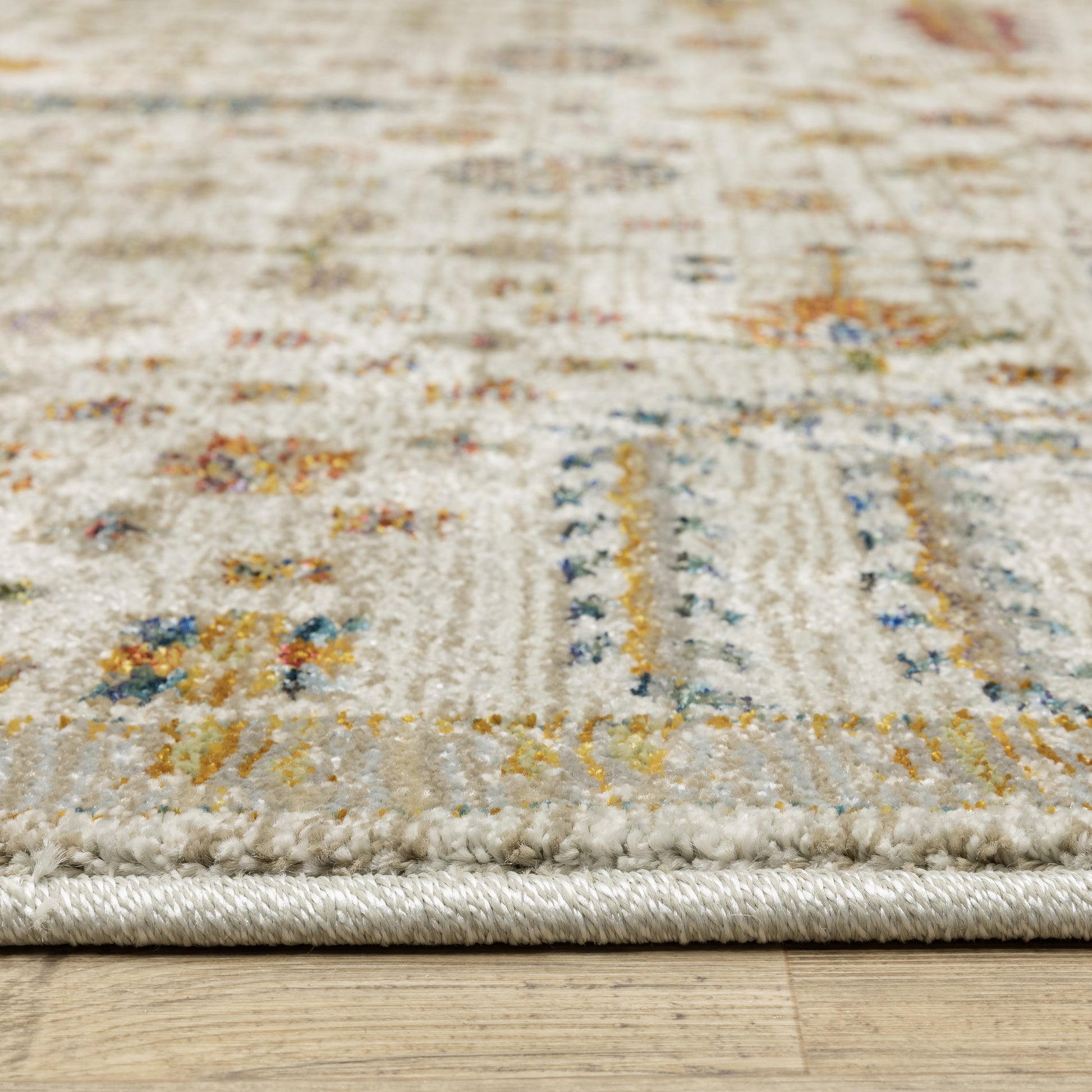 Andorra Botanical Ivory/ Multi Floral Cut Pile Rug