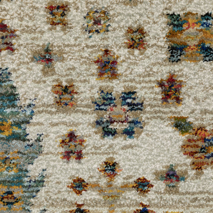 Andorra Botanical Ivory/ Multi Floral Cut Pile Rug