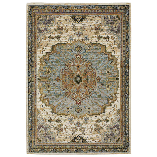 Andorra 2451B Ivory Medallion Rug
