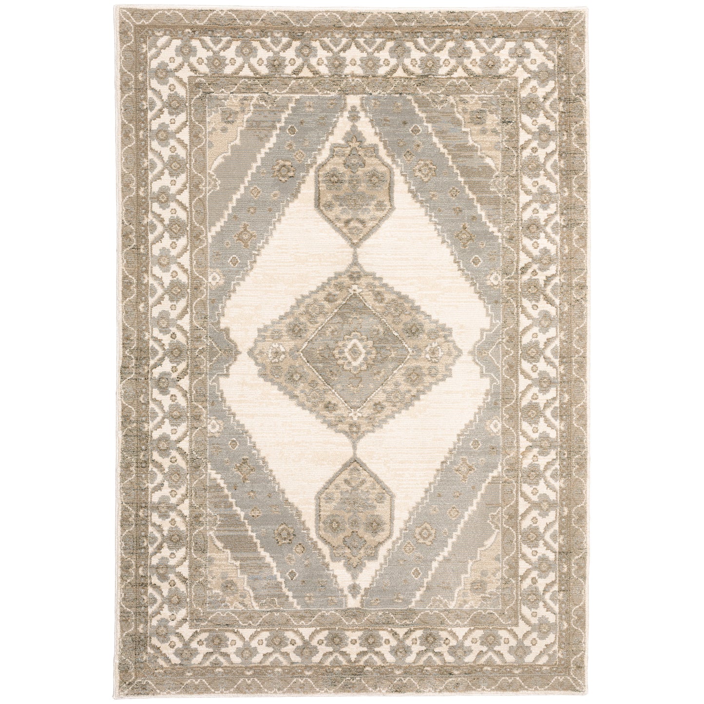 Andorra 298C0 Beige Medallion Rug