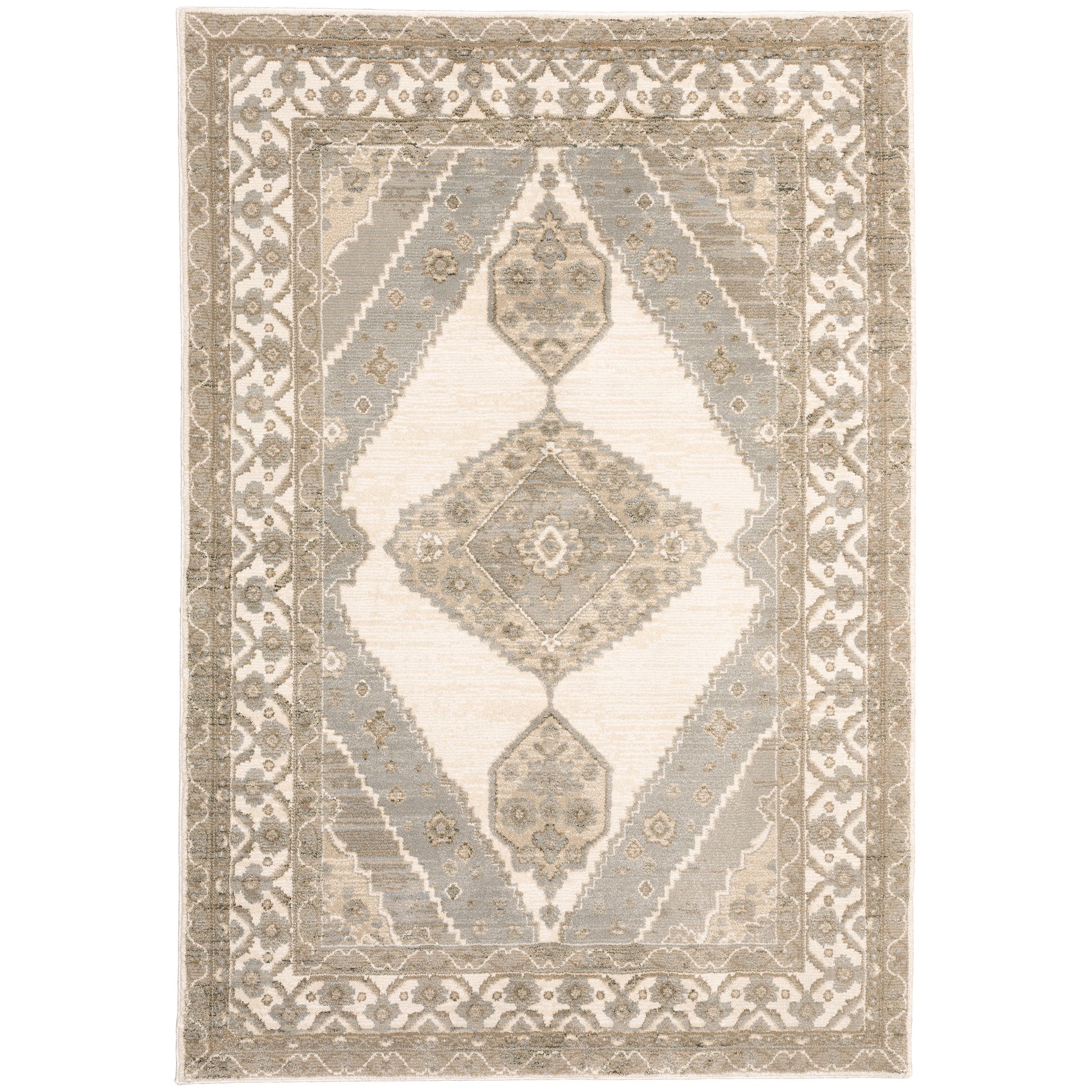 Andorra 298C0 Beige Medallion Rug