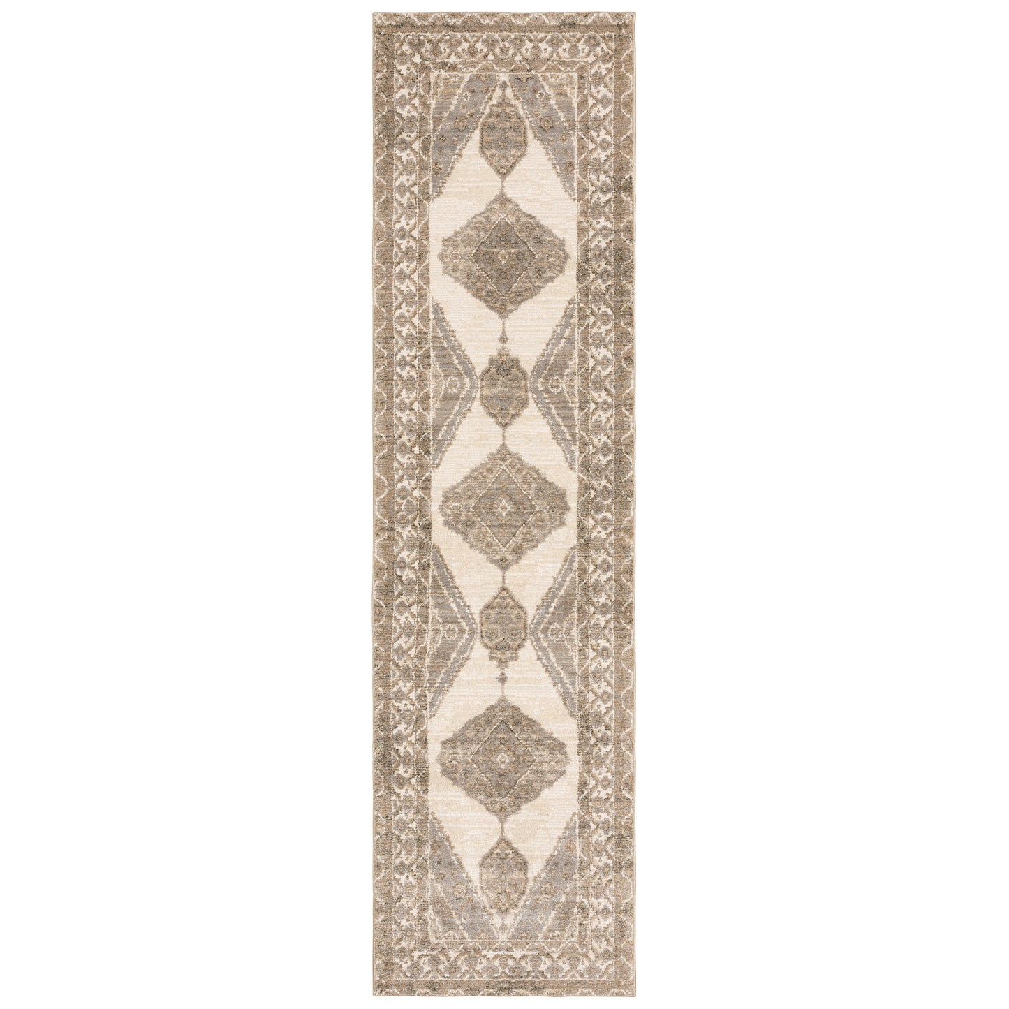 Andorra 298C0 Beige Medallion Rug
