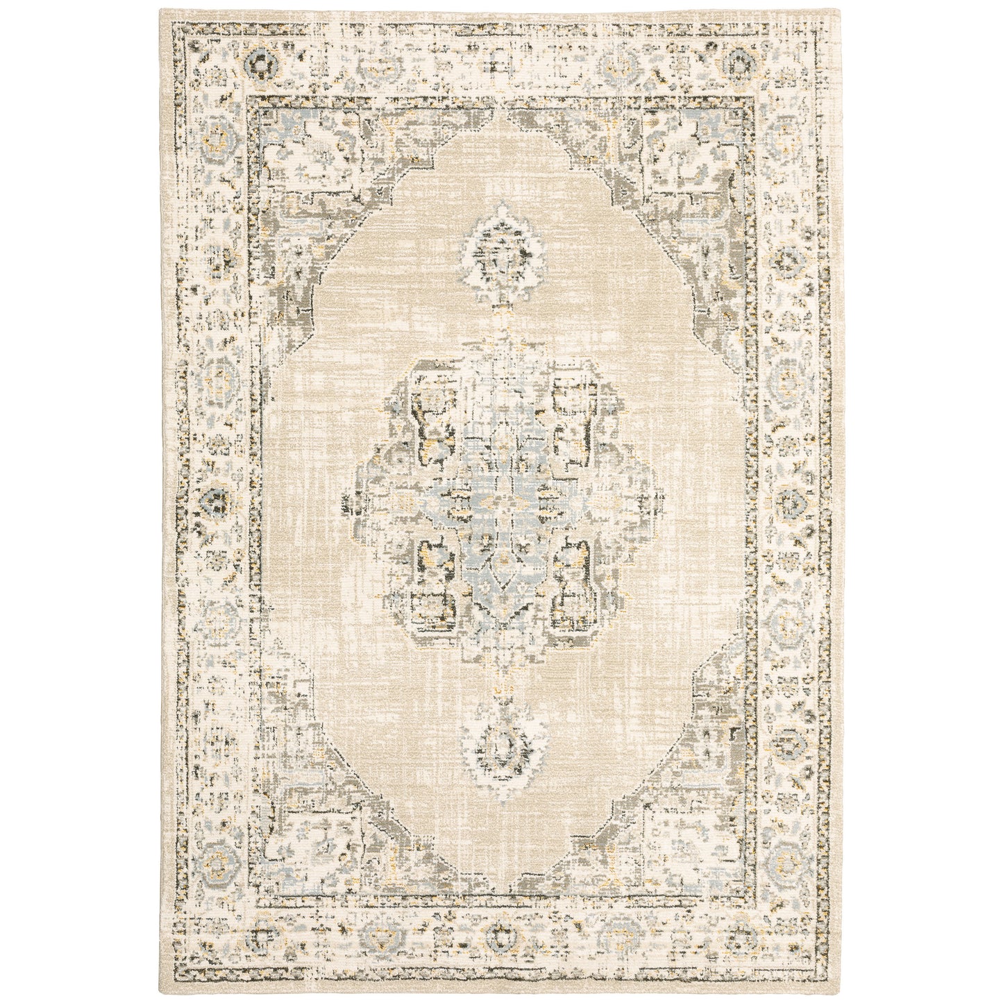 Andorra 303D0 Beige Medallion Rug