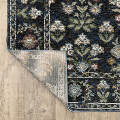 Andorra Floral Blue/ Multi Cut Pile Rug