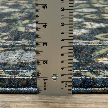 Andorra Floral Blue/ Multi Cut Pile Rug