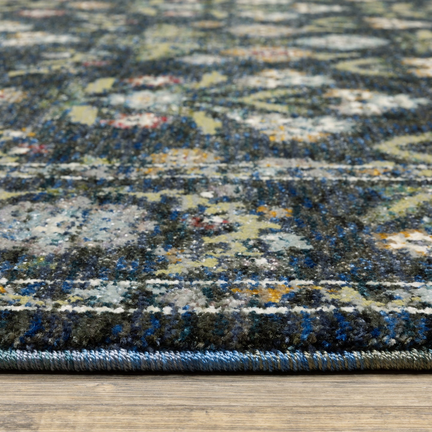 Andorra Floral Blue/ Multi Cut Pile Rug