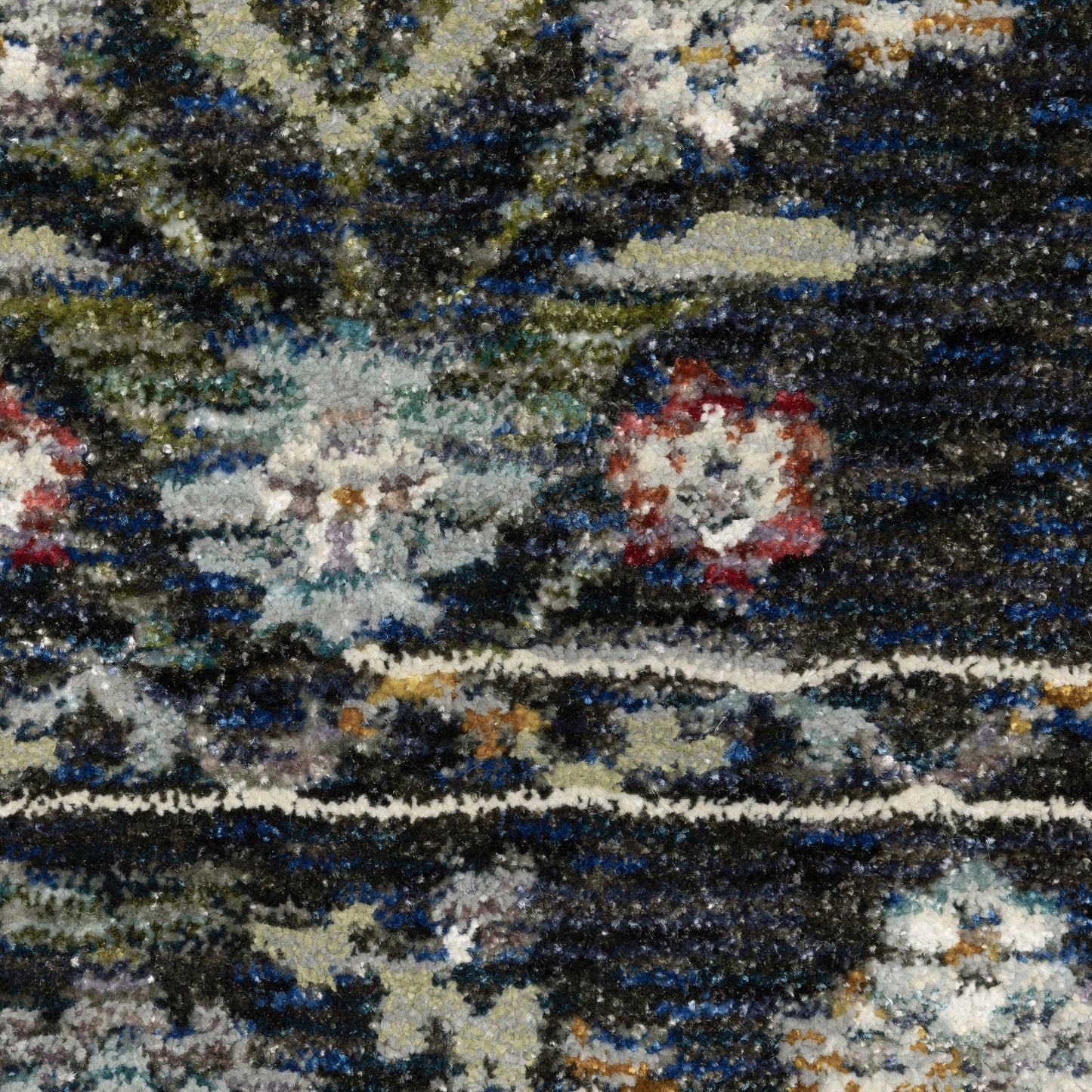 Andorra Floral Blue/ Multi Cut Pile Rug