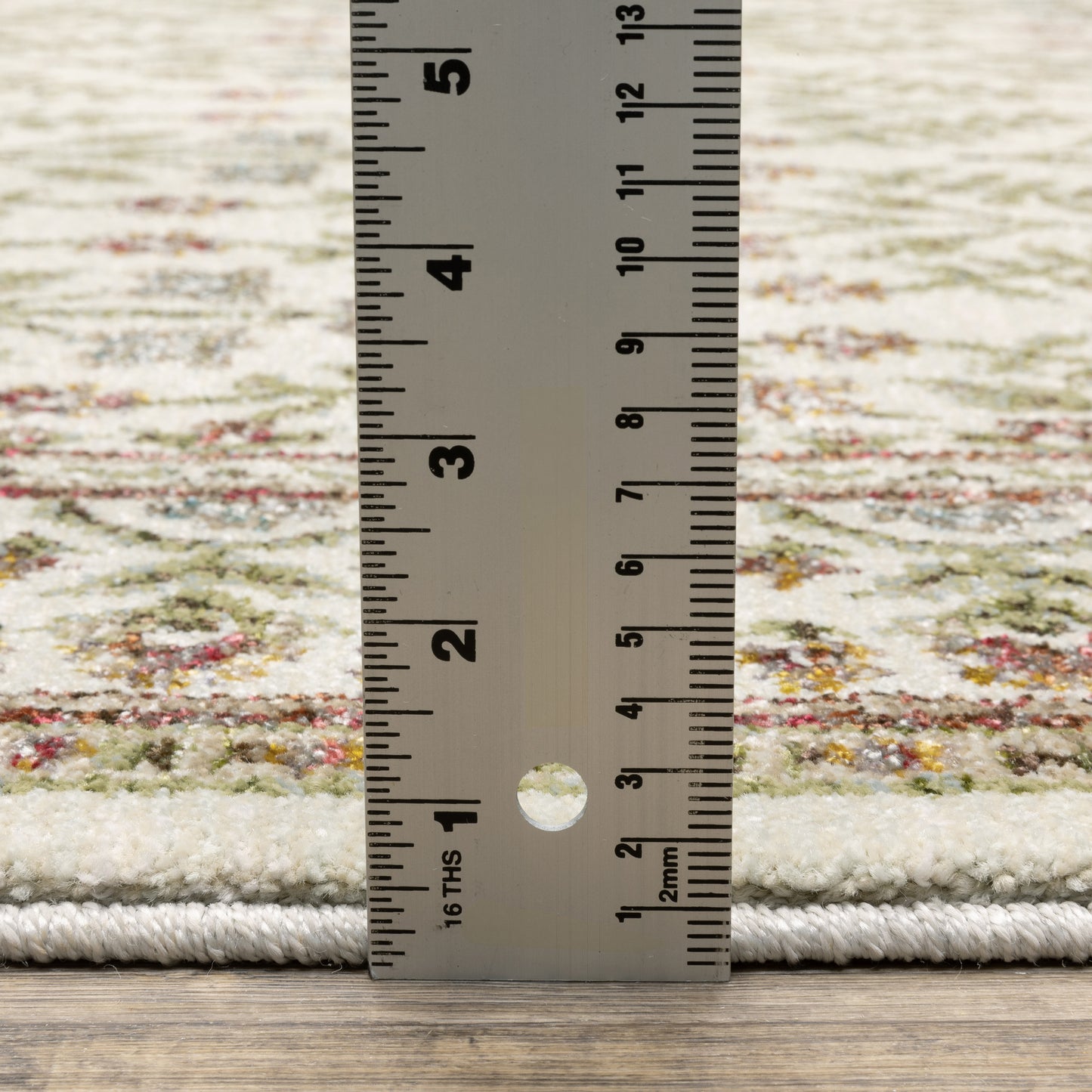 Andorra Floral Ivory/ Red Cut Pile Rug