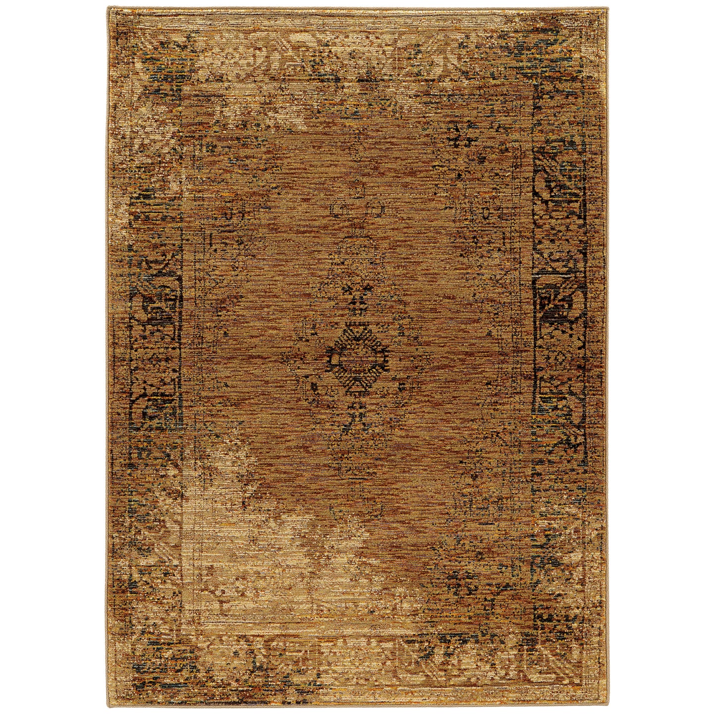Andorra 6845D Gold Distressed Rug