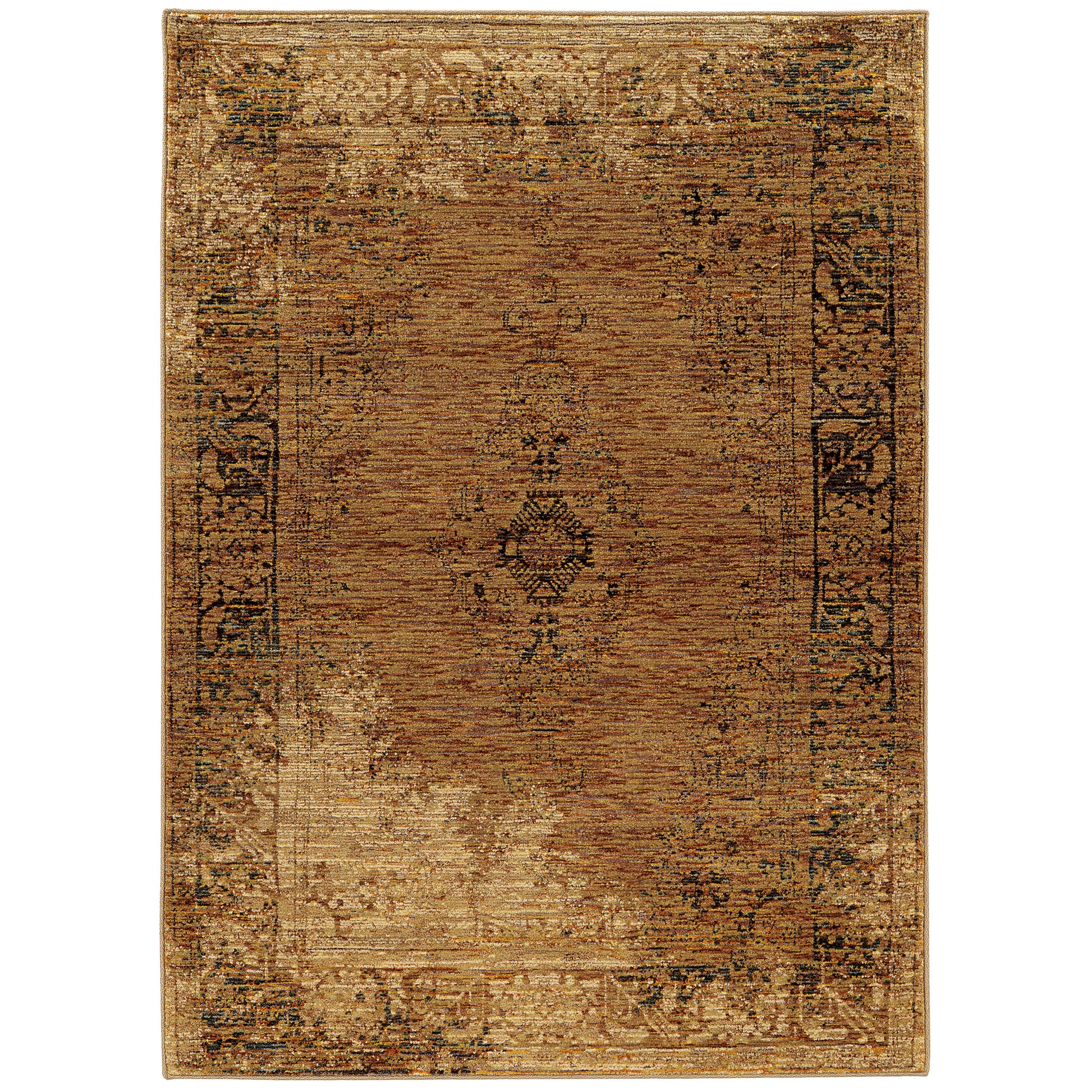 Andorra 6845D Gold Distressed Rug