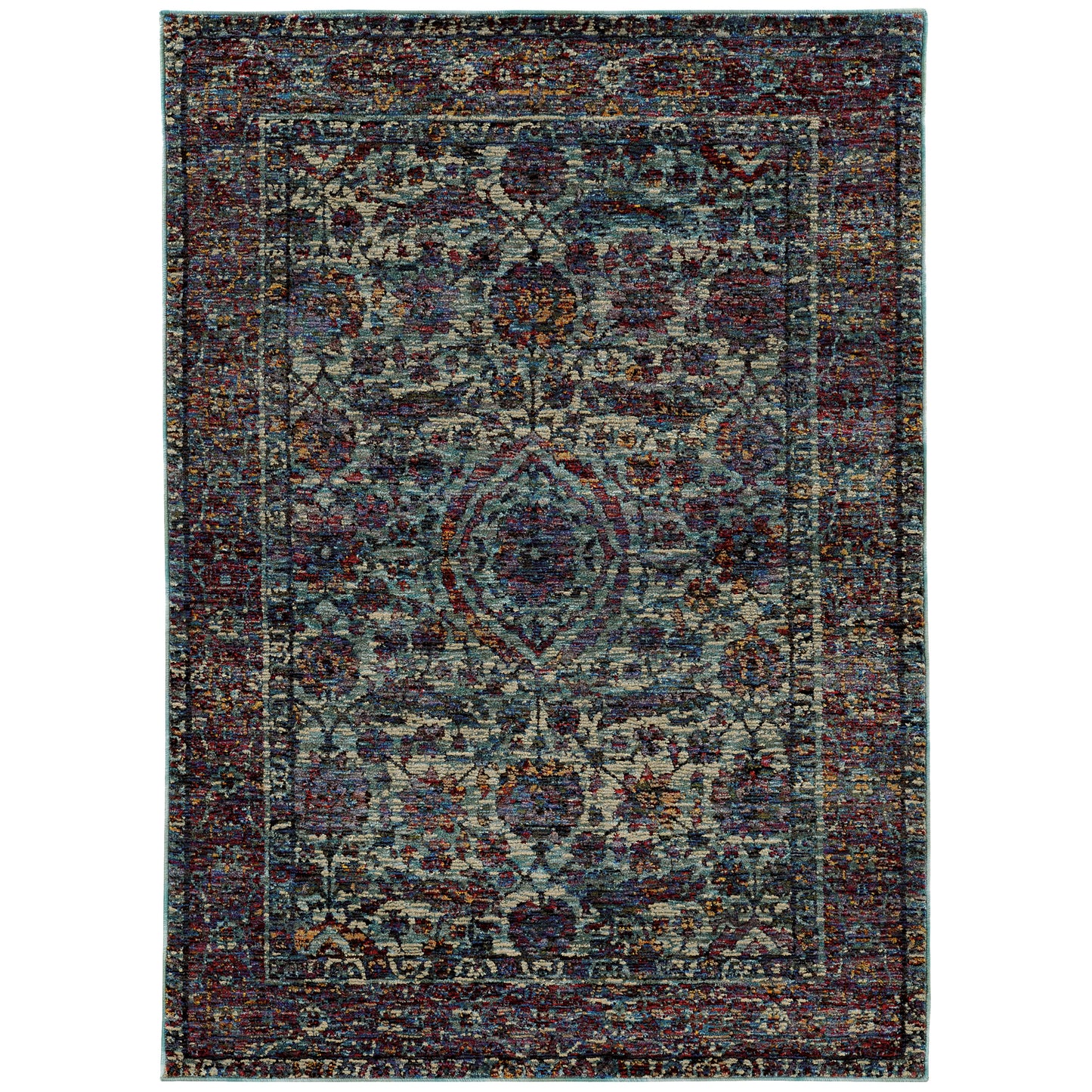 Andorra 6846B Blue Overdyed Rug