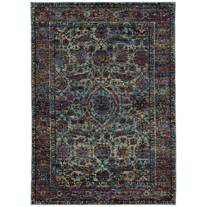 Andorra 6846B Blue Overdyed Rug