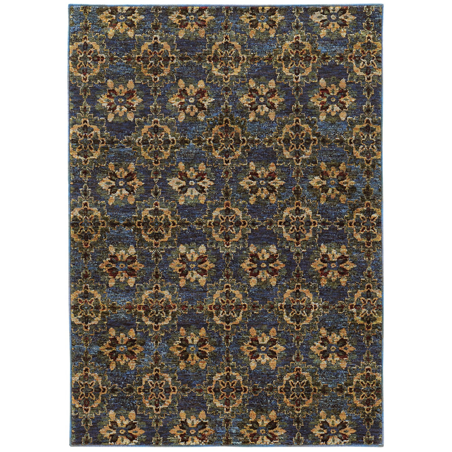 Andorra 6883C Blue Medallion Rug