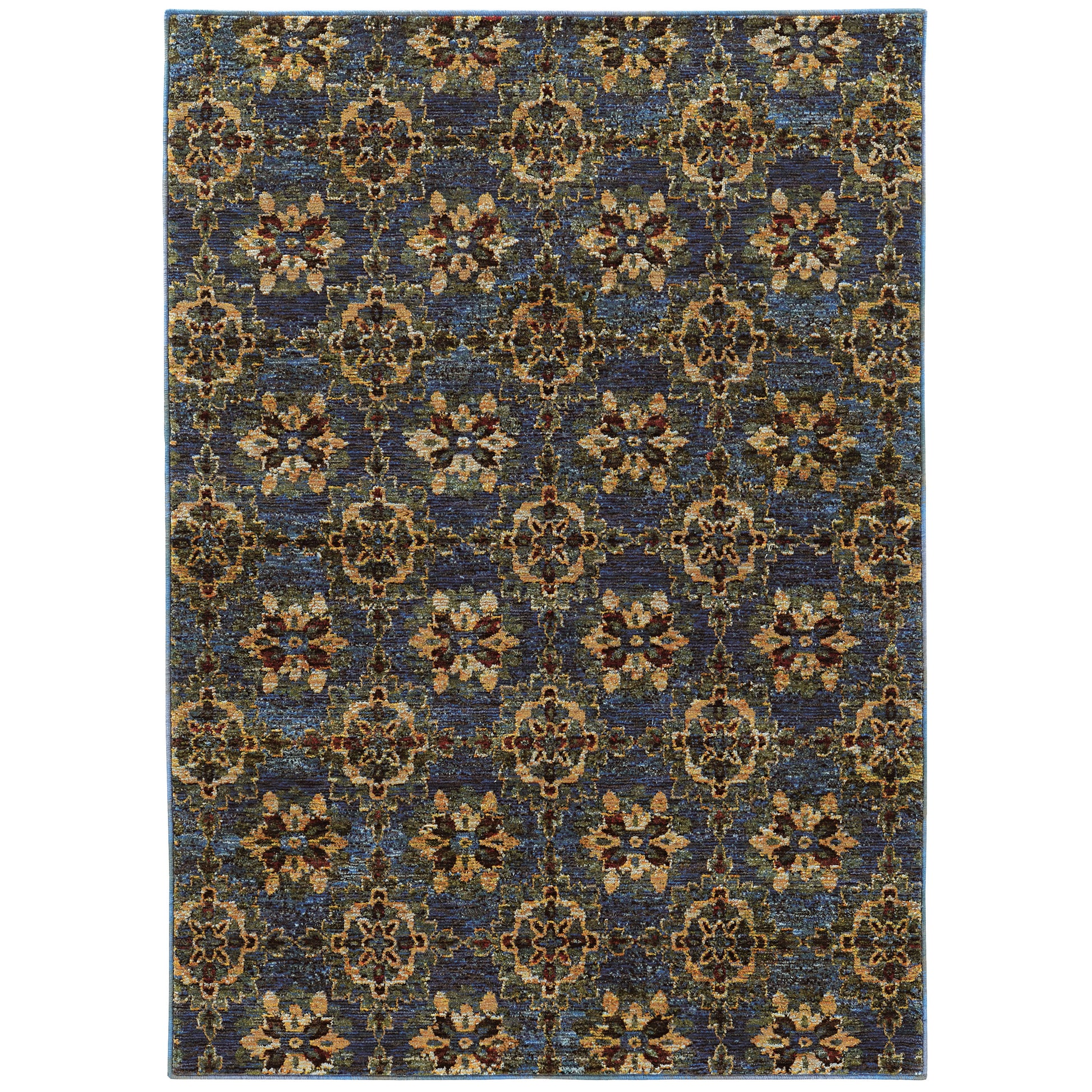 Andorra 6883C Blue Medallion Rug
