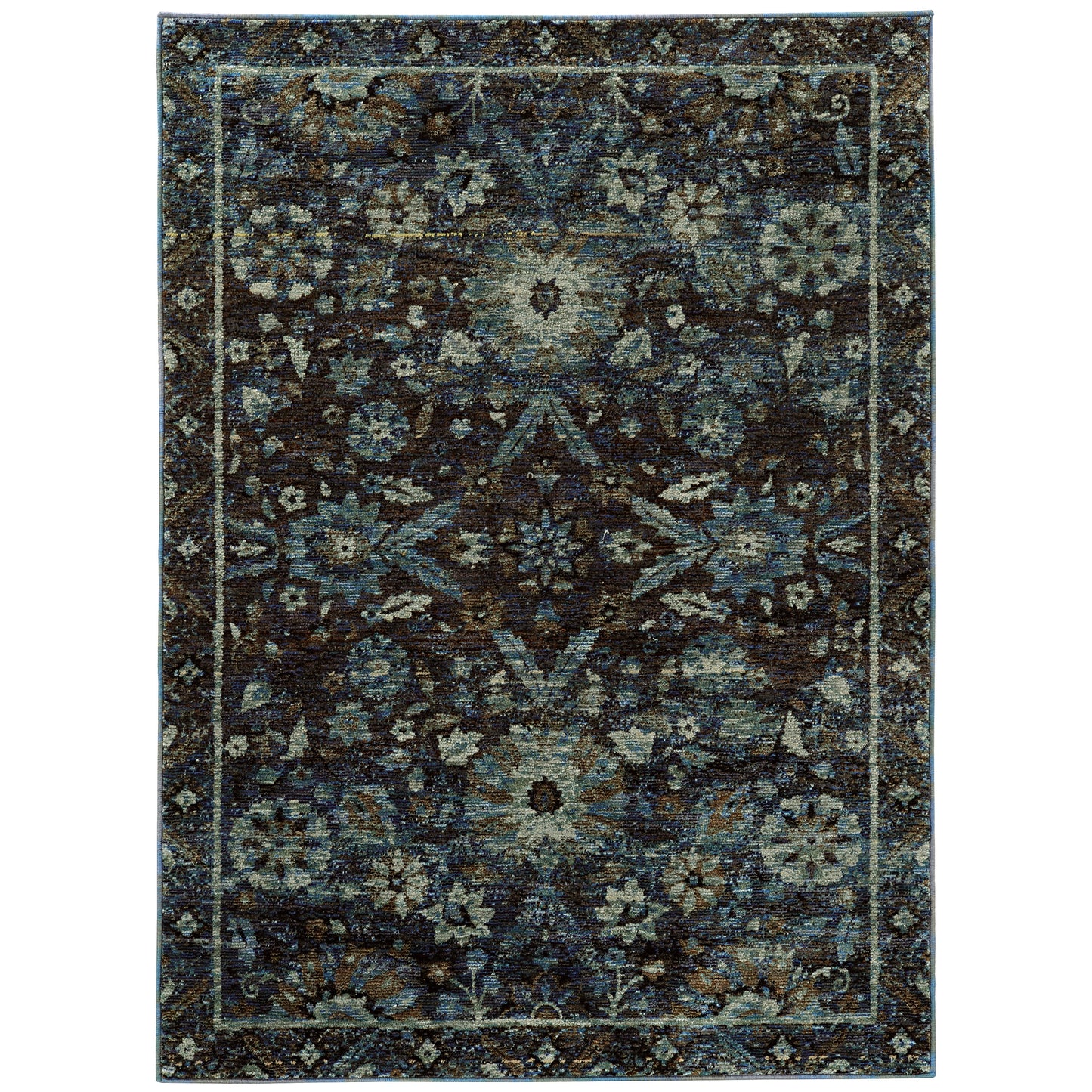 Andorra 7124A Navy Overdyed Rug