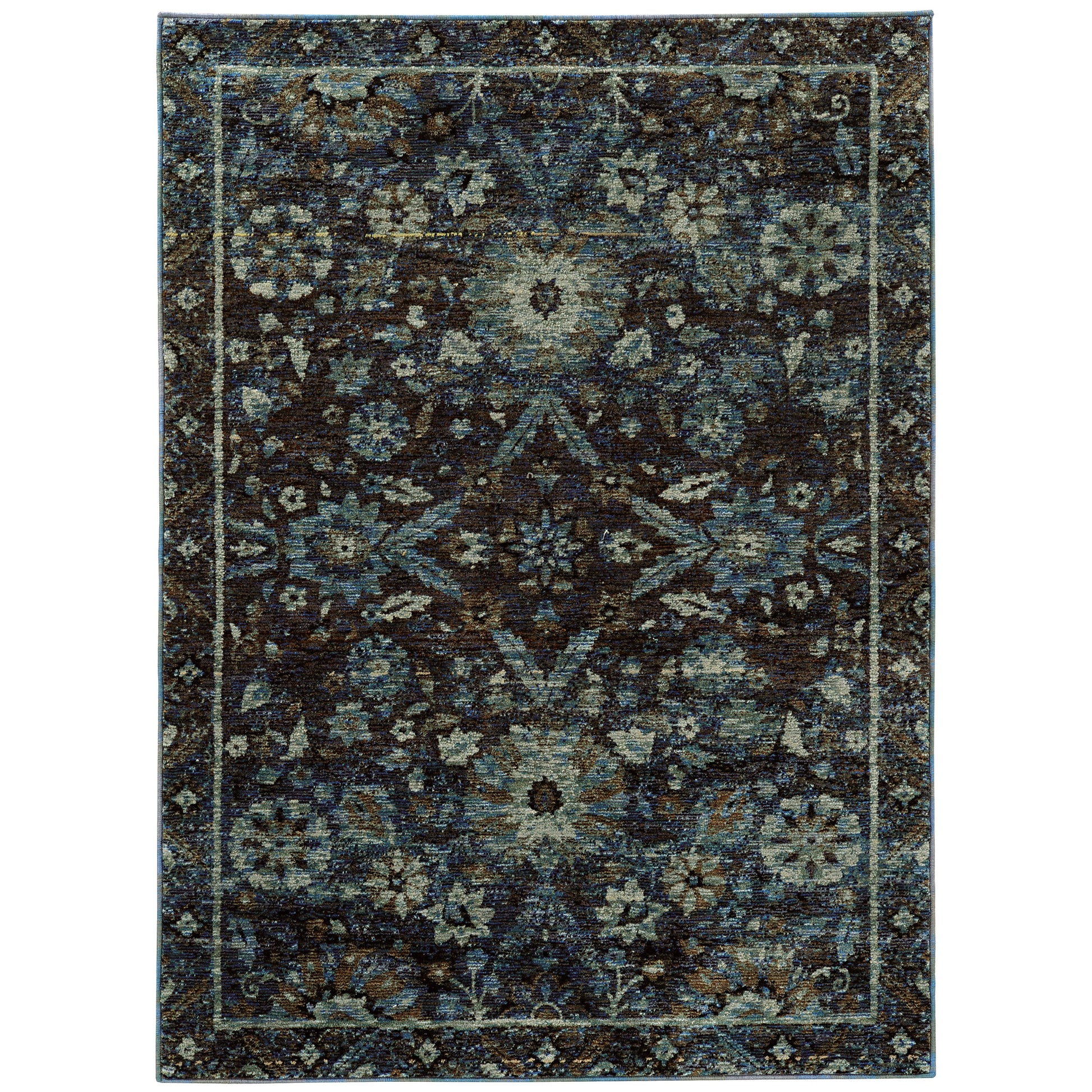 Andorra 7124A Navy Overdyed Rug