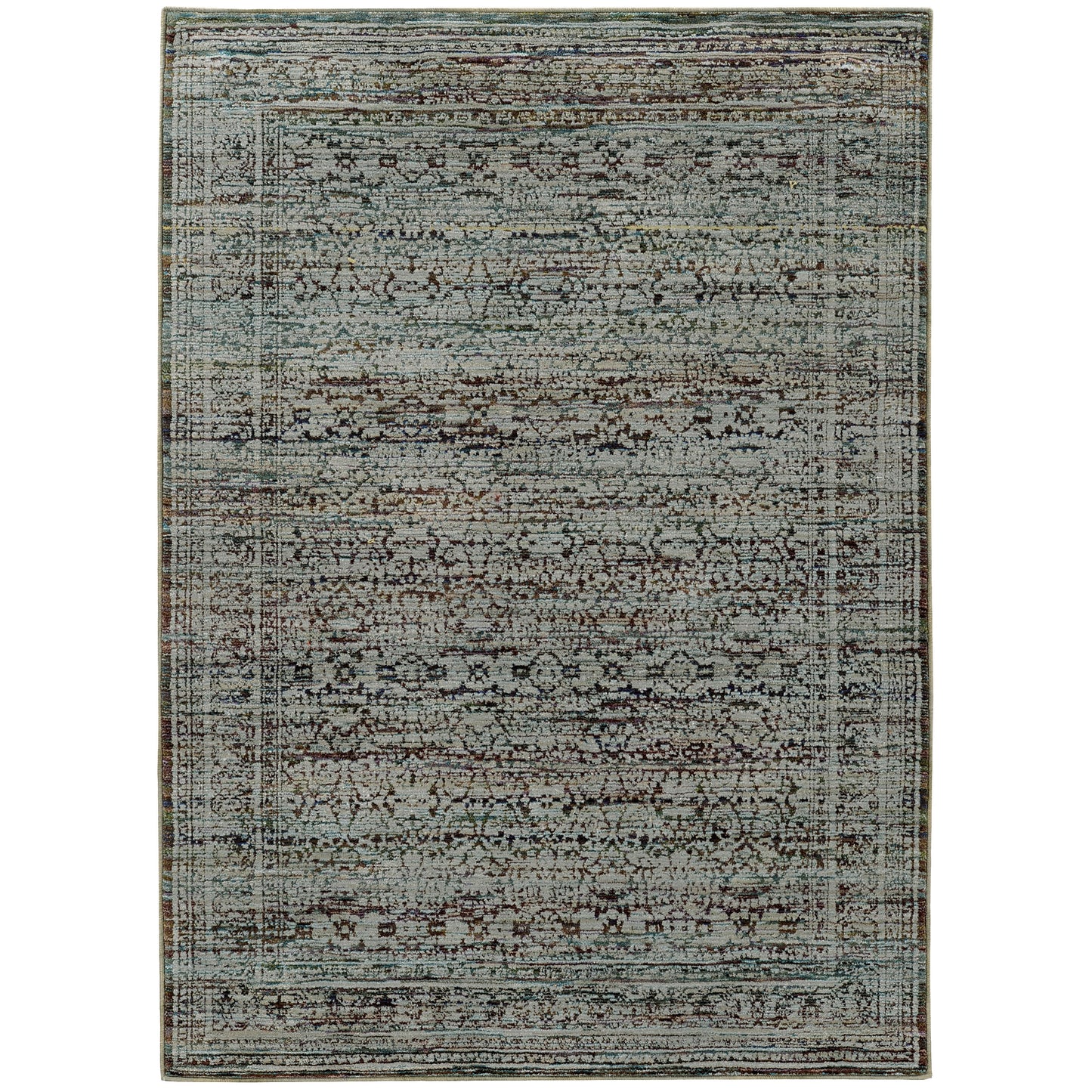 Andorra 7127A Blue Distressed Rug