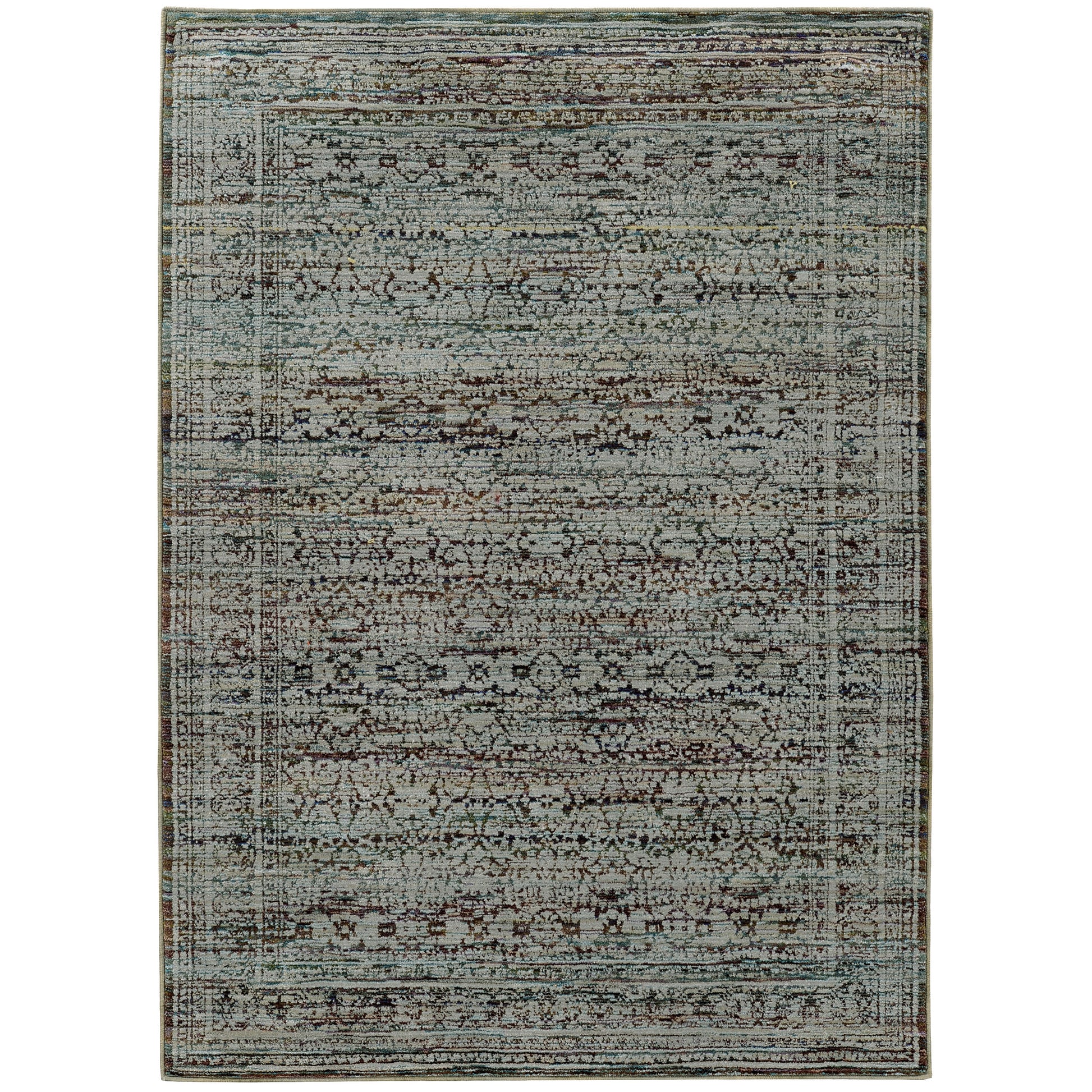 Andorra 7127A Blue Distressed Rug