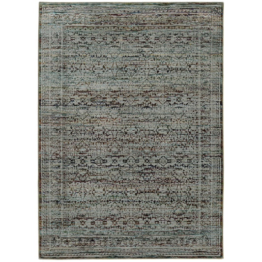 Andorra 7127A Blue Distressed Rug