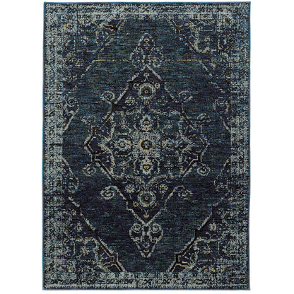 Andorra 7135F Blue Medallion Rug