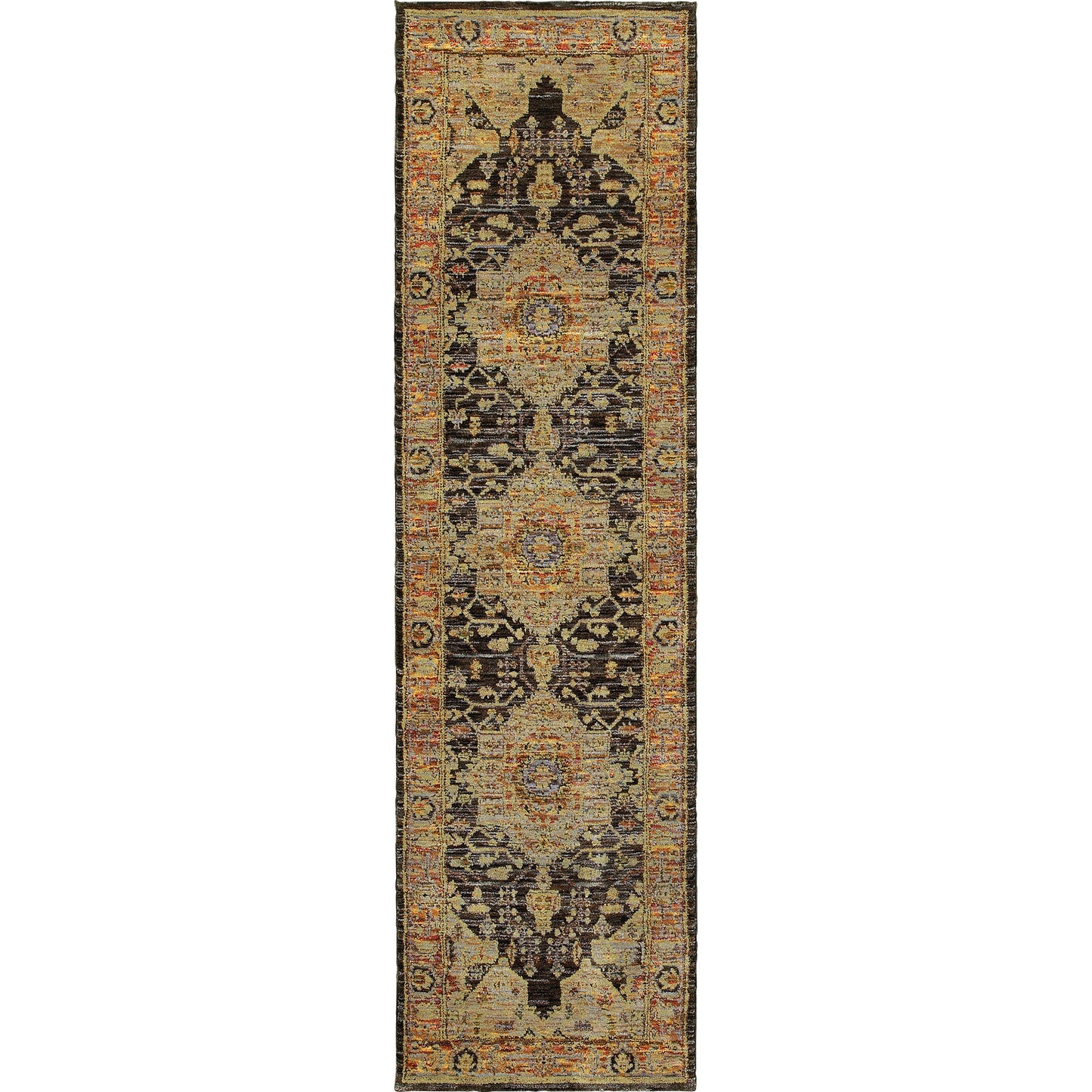 Andorra 7138B Gold Medallion Rug