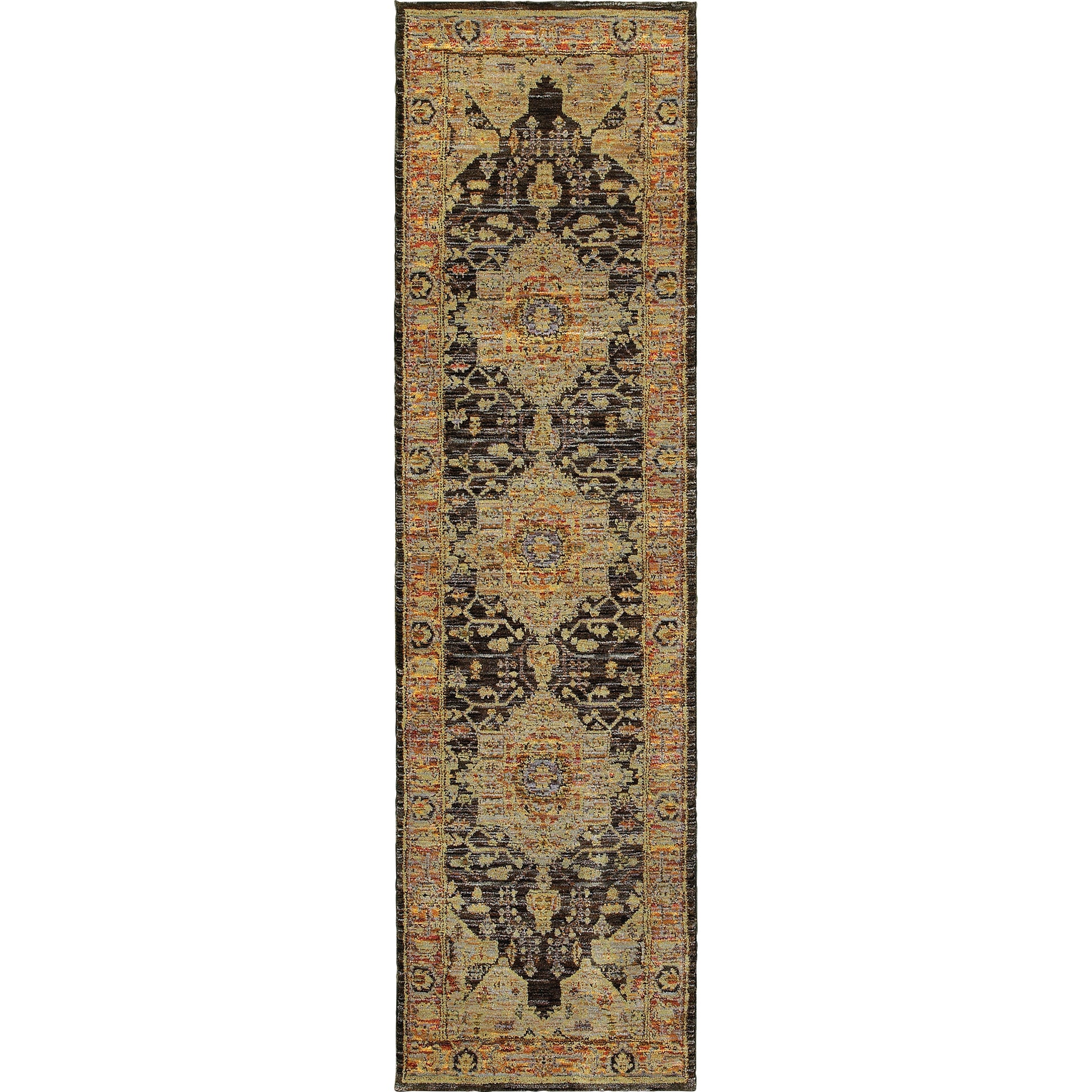 Andorra 7138B Gold Medallion Rug