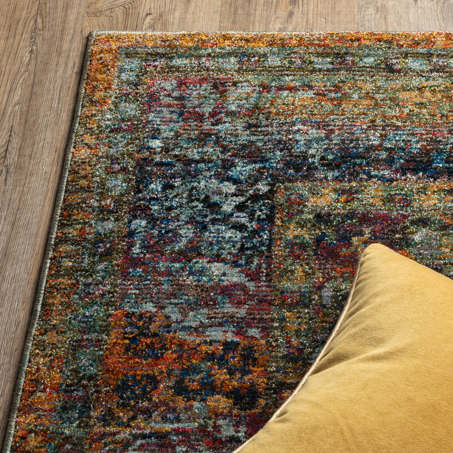 Andorra Medallion Blue/ Multi Oriental Cut Pile Rug