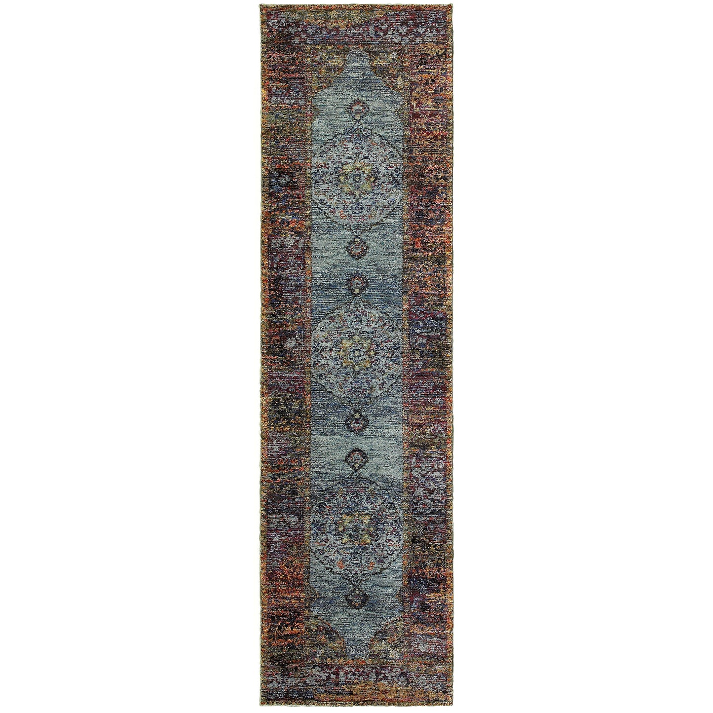 Andorra 7139A Blue Medallion Rug