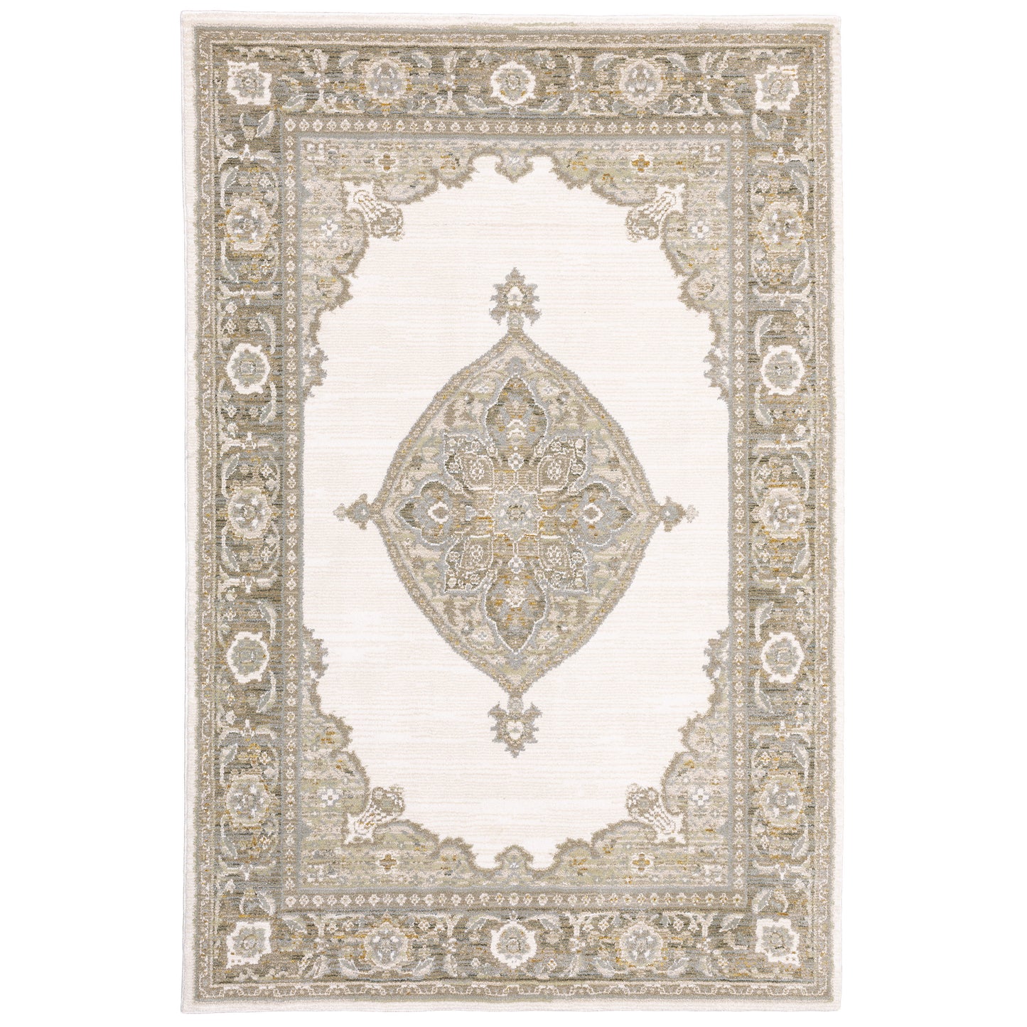 Andorra 7939D Beige Medallion Rug