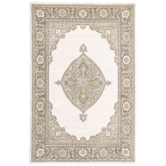 Andorra 7939D Beige Medallion Rug