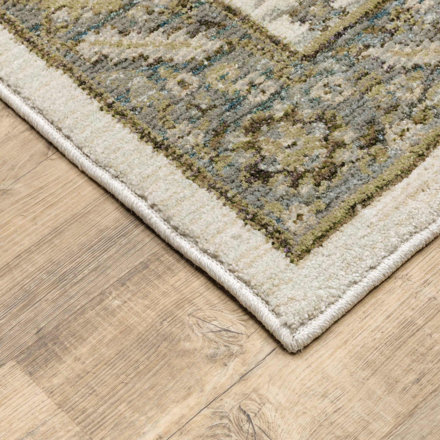 Andorra Oriental Stone/ Ivory Cut Pile Rug