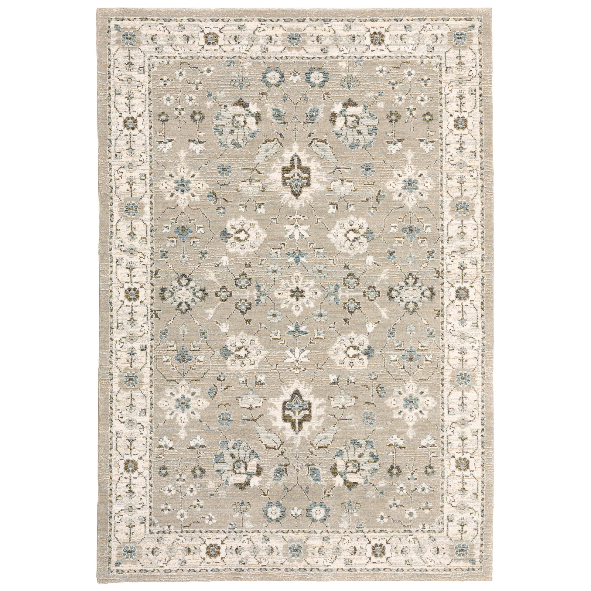 Andorra 8930L Beige Floral Rug